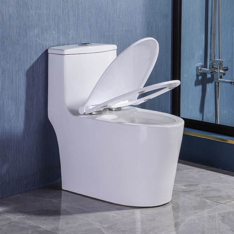 马桶厂家批发直销广东潮州瓷蓝鲸卫浴工程超漩连体后排抽水坐便器